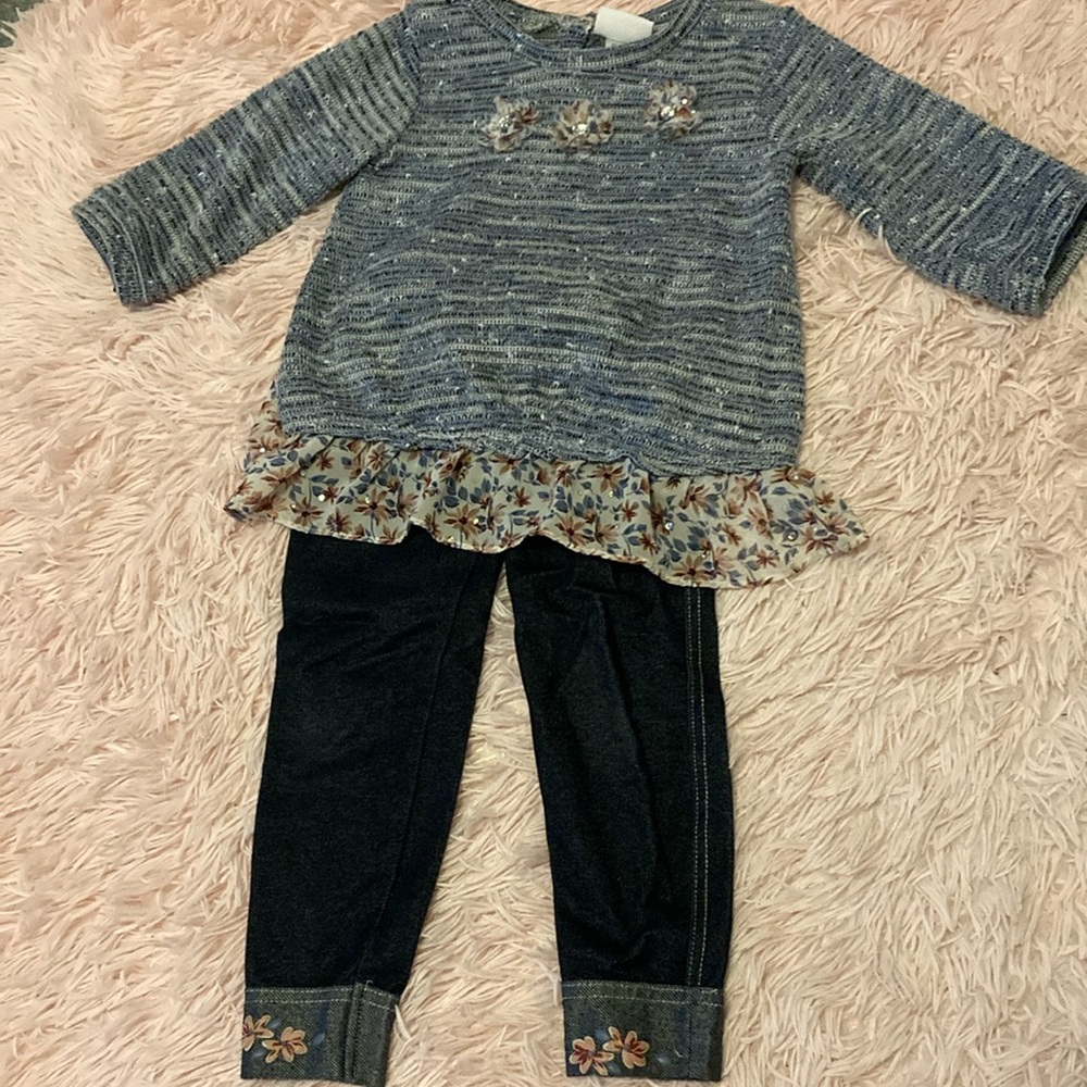 Girls 2 piece floral set - Picture 1 of 6